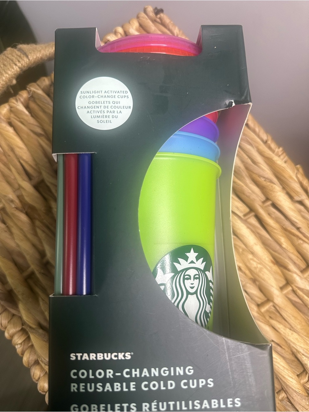Starbucks Color-Changing Cups — Lime Green, Pink, Purple, Blue, Orange